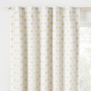 Pillowfort™ 42x84 Blackout Kids Curtain Panel Metallic Gold Dotted